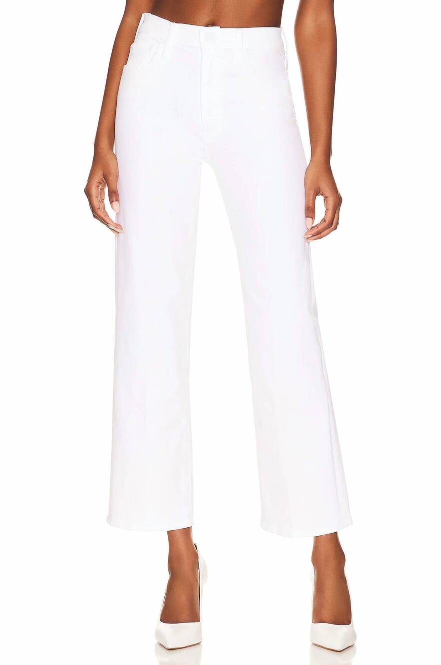 NEW MOTHER rambler zip ankle jeans in fairest of them all